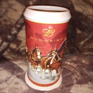 Budweiser 2004 25th Anniversary Holiday Stein Mug CS608